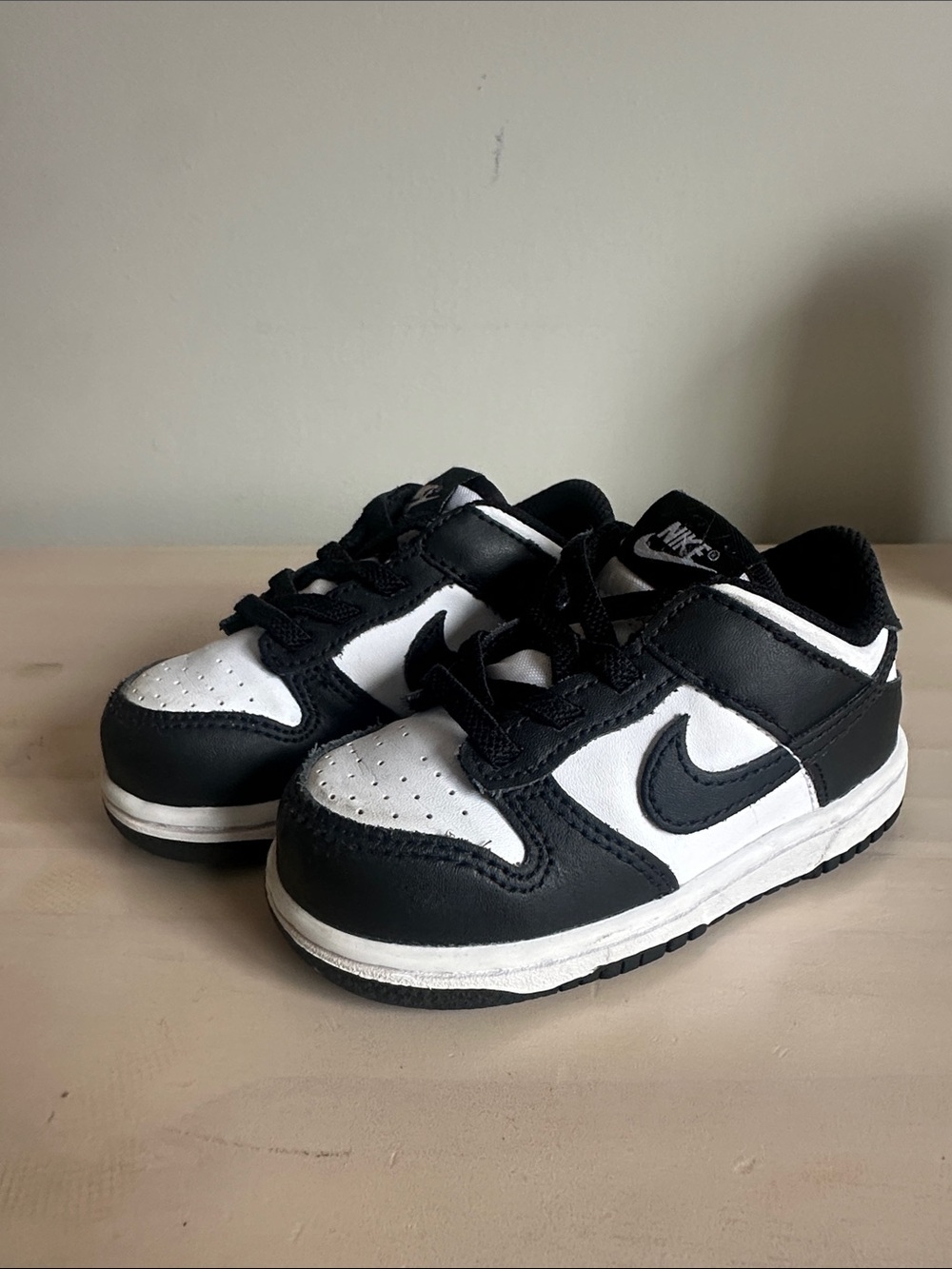 Nike Kids Black and White Low-Top Sneakers